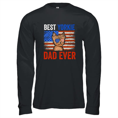 Best Yorkie Dad Ever American Flag Fathers Day T-Shirt & Hoodie | Teecentury.com