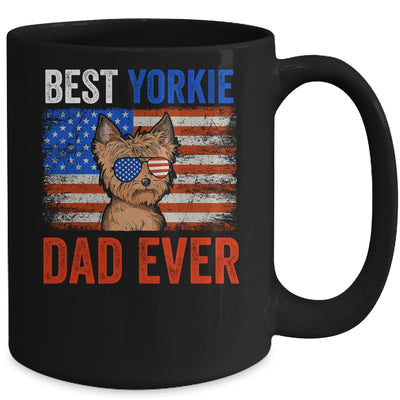 Best Yorkie Dad Ever American Flag Fathers Day Mug Coffee Mug | Teecentury.com