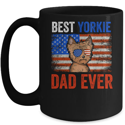 Best Yorkie Dad Ever American Flag Fathers Day Mug Coffee Mug | Teecentury.com