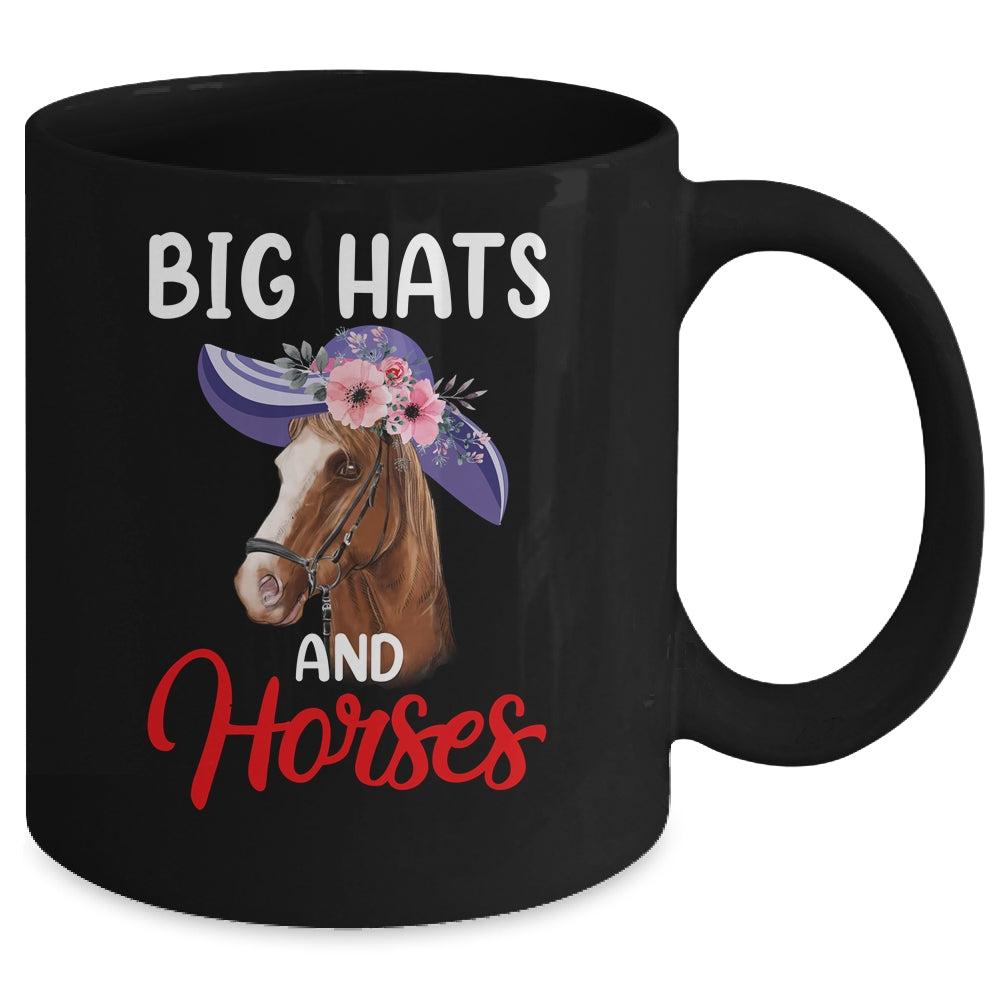 Big Hats And Horses Funny Horse Racing Kentucky Party Mug | teecentury
