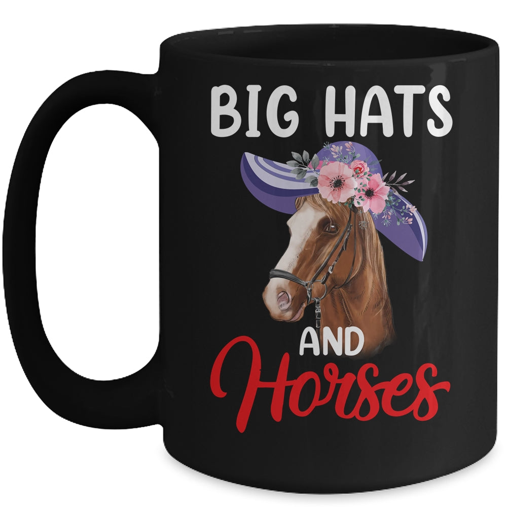Big Hats And Horses Funny Horse Racing Kentucky Party Mug | teecentury