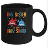 Big Sister Of The Baby Shark Birthday Sister Shark Mug Coffee Mug | Teecentury.com