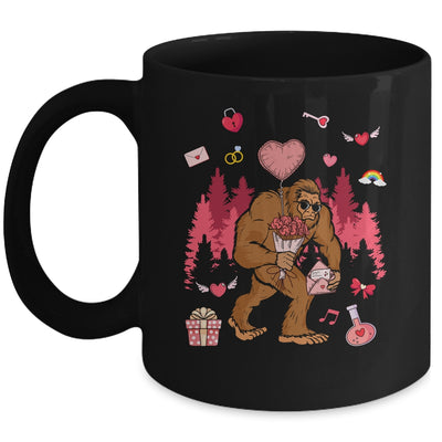 Bigfoot Heart Valentines Day Boys Men Love Sasquatch Believe Mug | teecentury