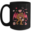Bigfoot Heart Valentines Day Boys Men Love Sasquatch Believe Mug | teecentury