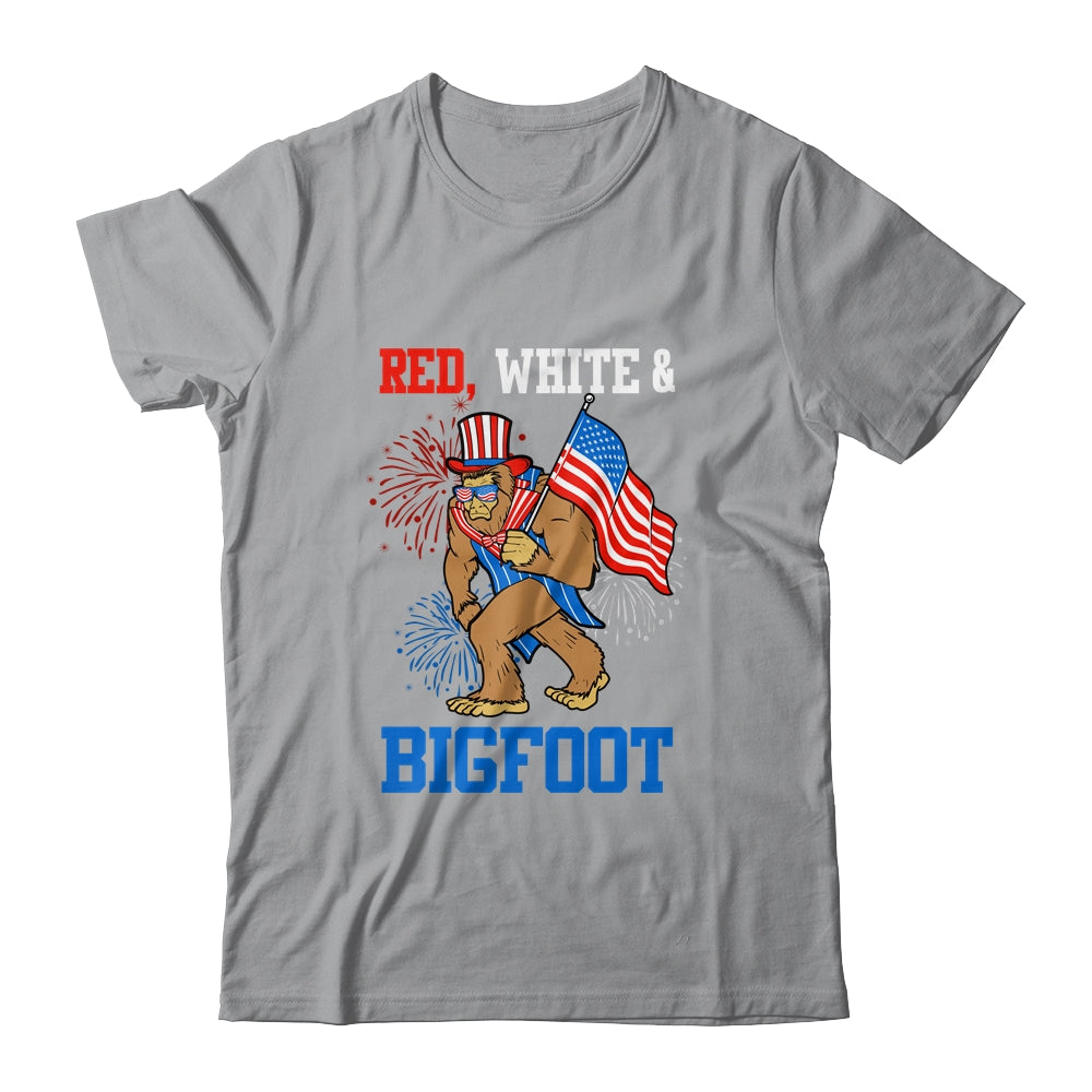 Bigfoot Patriotic 4th Of July Fireworks America Sasquatch T-Shirt & Hoodie | Teecentury.com