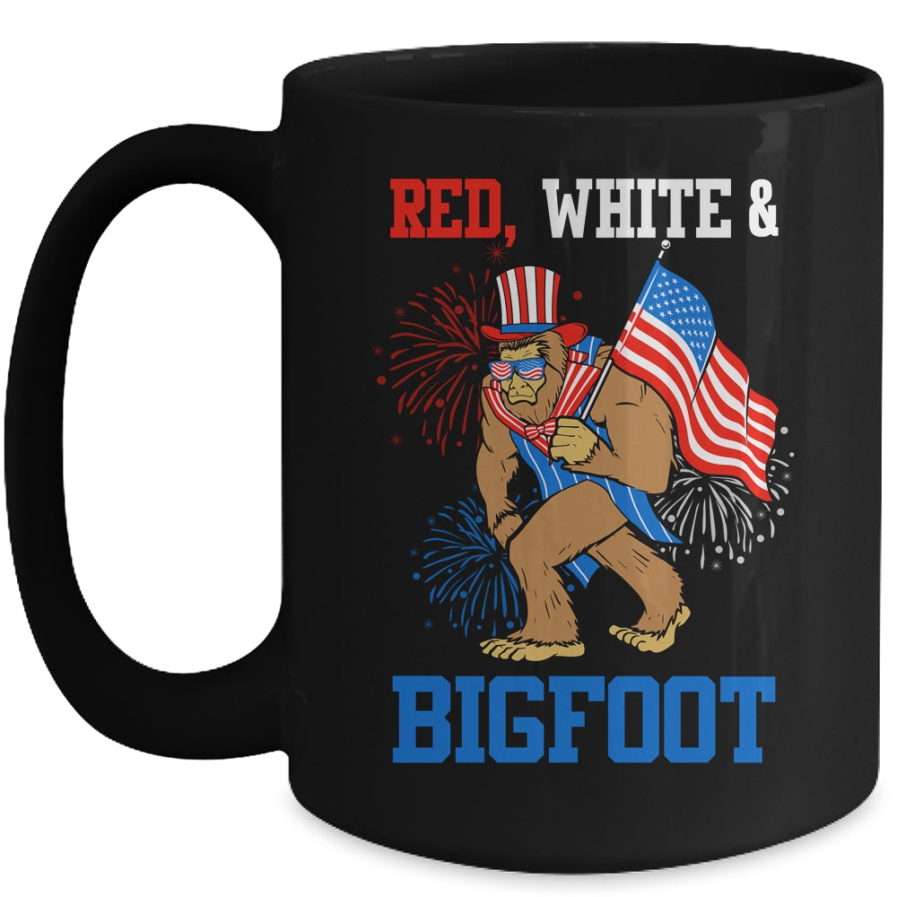 Bigfoot Patriotic 4th Of July Fireworks America Sasquatch Mug Coffee Mug | Teecentury.com