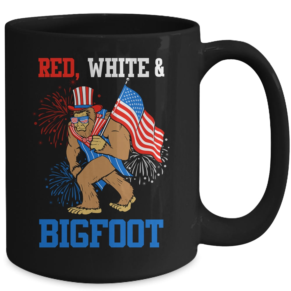 Bigfoot Patriotic 4th Of July Fireworks America Sasquatch Mug Coffee Mug | Teecentury.com