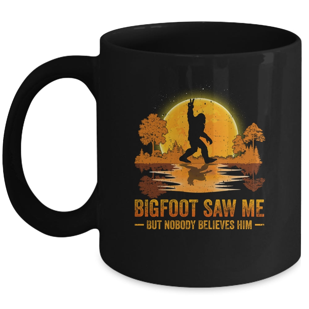 Bigfoot Saw Me But Nobody Believes Him Bigfoot Night Stroll Mug Coffee Mug | Teecentury.com