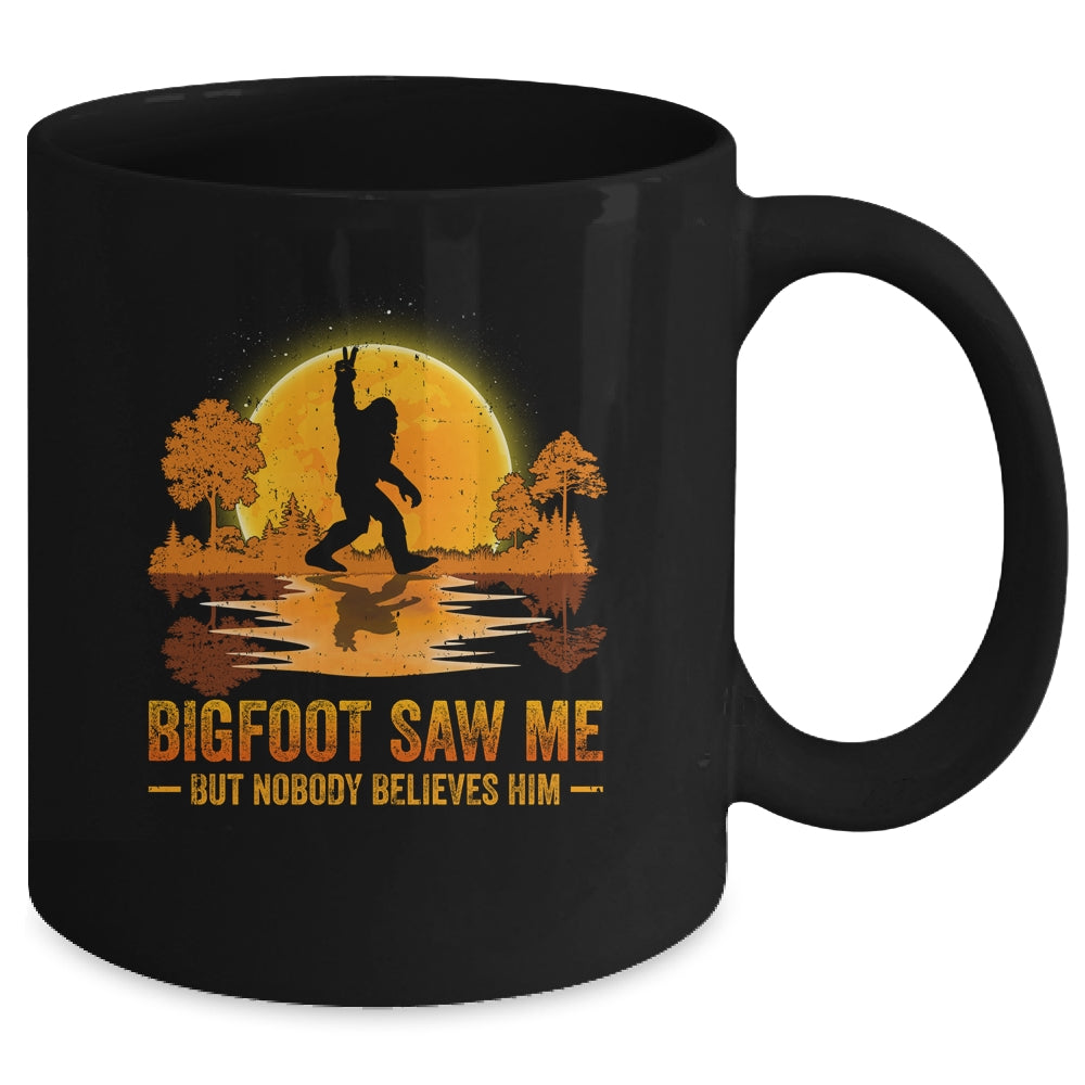 Bigfoot Saw Me But Nobody Believes Him Bigfoot Night Stroll Mug Coffee Mug | Teecentury.com