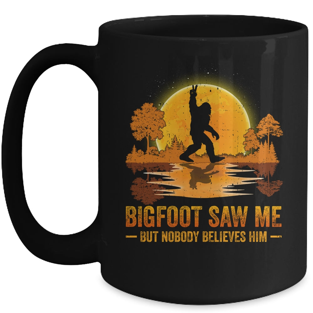 Bigfoot Saw Me But Nobody Believes Him Bigfoot Night Stroll Mug Coffee Mug | Teecentury.com