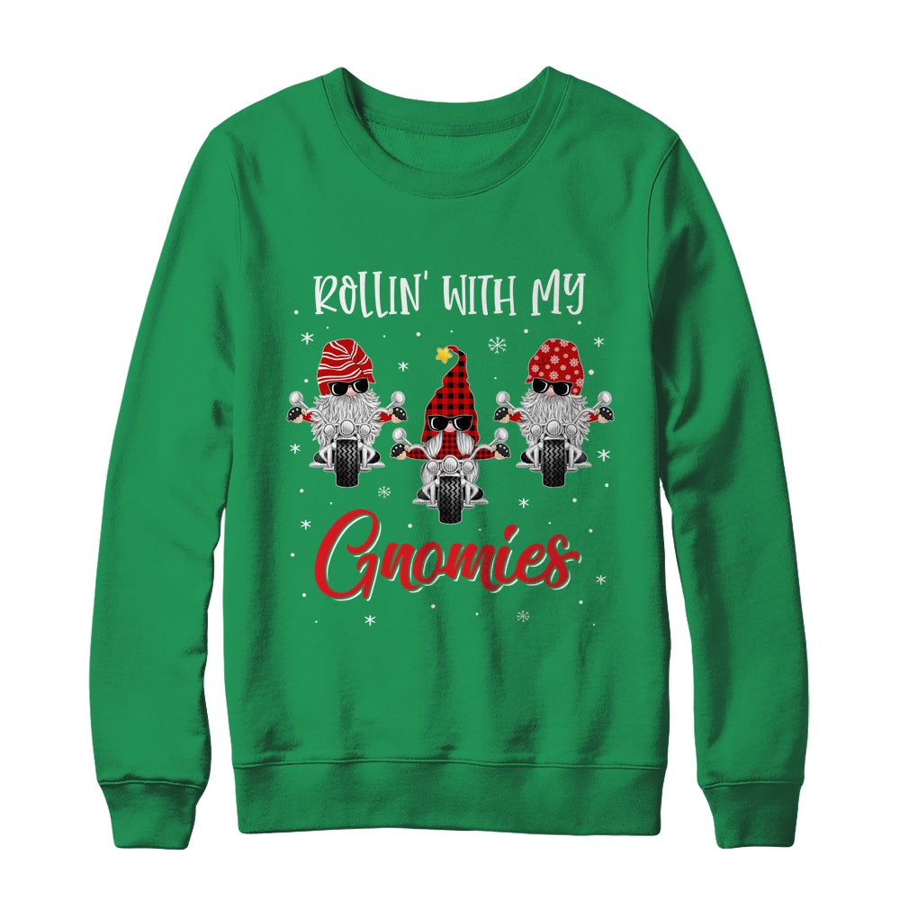 Biker Christmas Gnomes Biker Garden Christmas Gnome T-Shirt & Sweatshirt | Teecentury.com