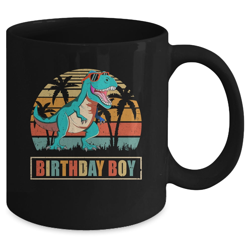 Birthday Boy Dino T Rex Dinosaur Boys Kids Matching Family Mug | teecentury