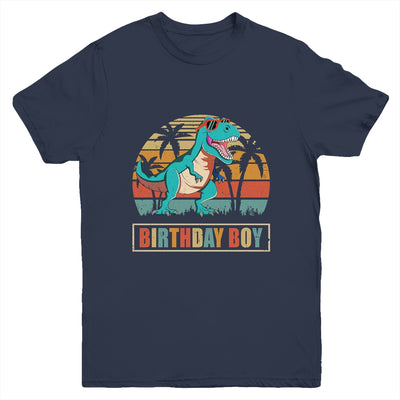 Birthday Boy Dino T Rex Dinosaur Boys Kids Matching Family Youth Shirt | teecentury