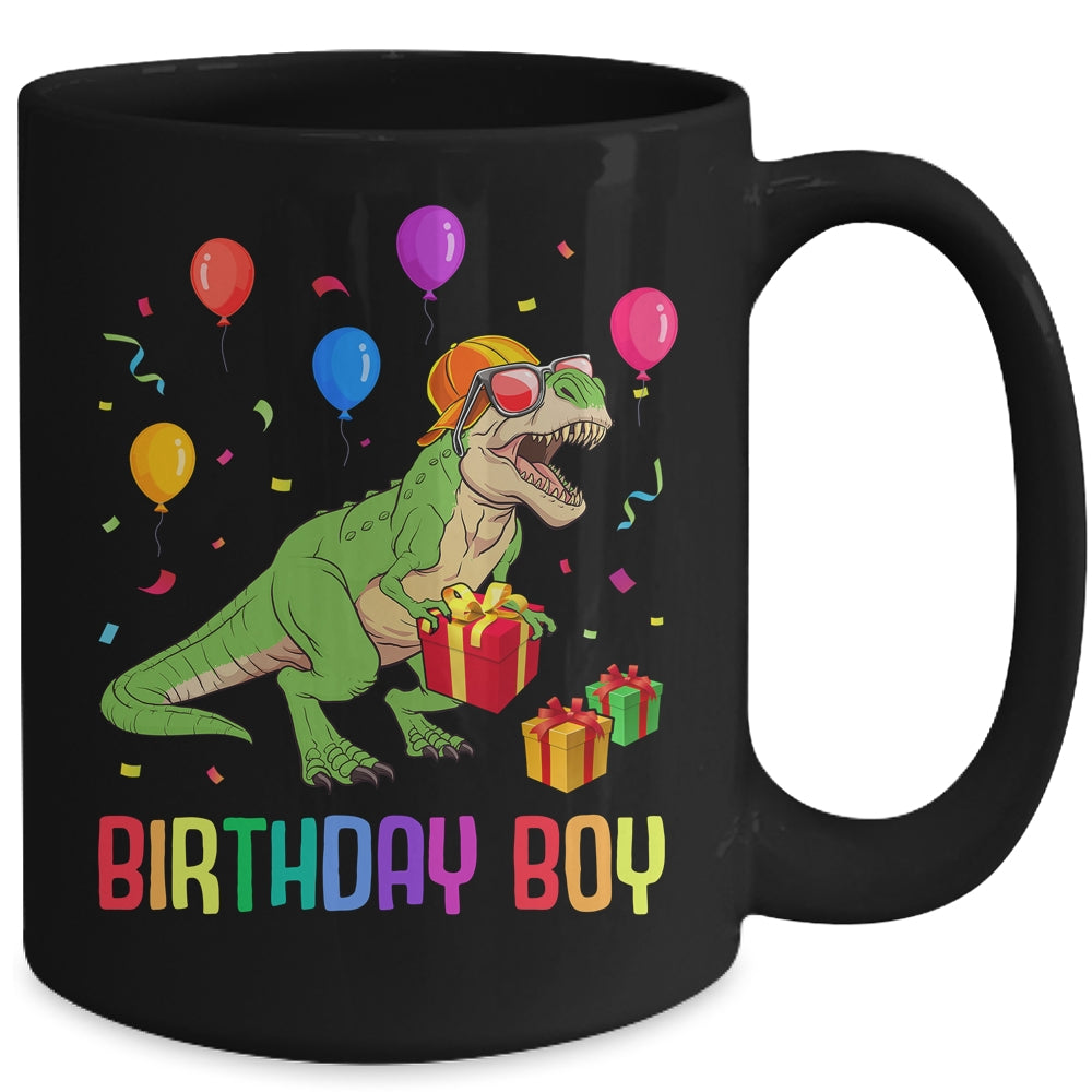 Birthday Boy Dino T Rex Dinosaur Boys Matching Family Mug | teecentury
