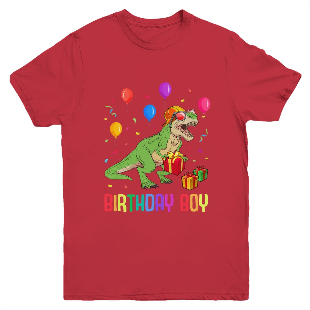 Birthday Boy Dino T Rex Dinosaur Boys Matching Family Youth Shirt | teecentury