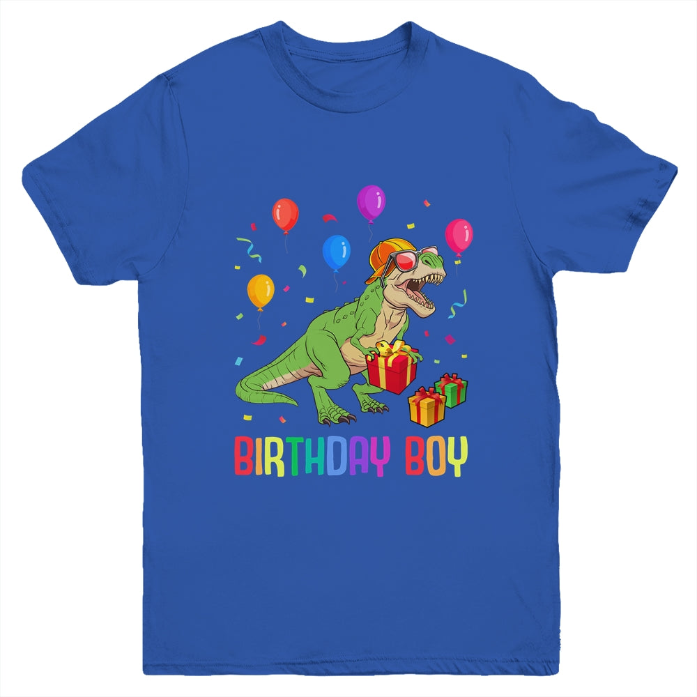 Birthday Boy Dino T Rex Dinosaur Boys Matching Family Youth Shirt | teecentury