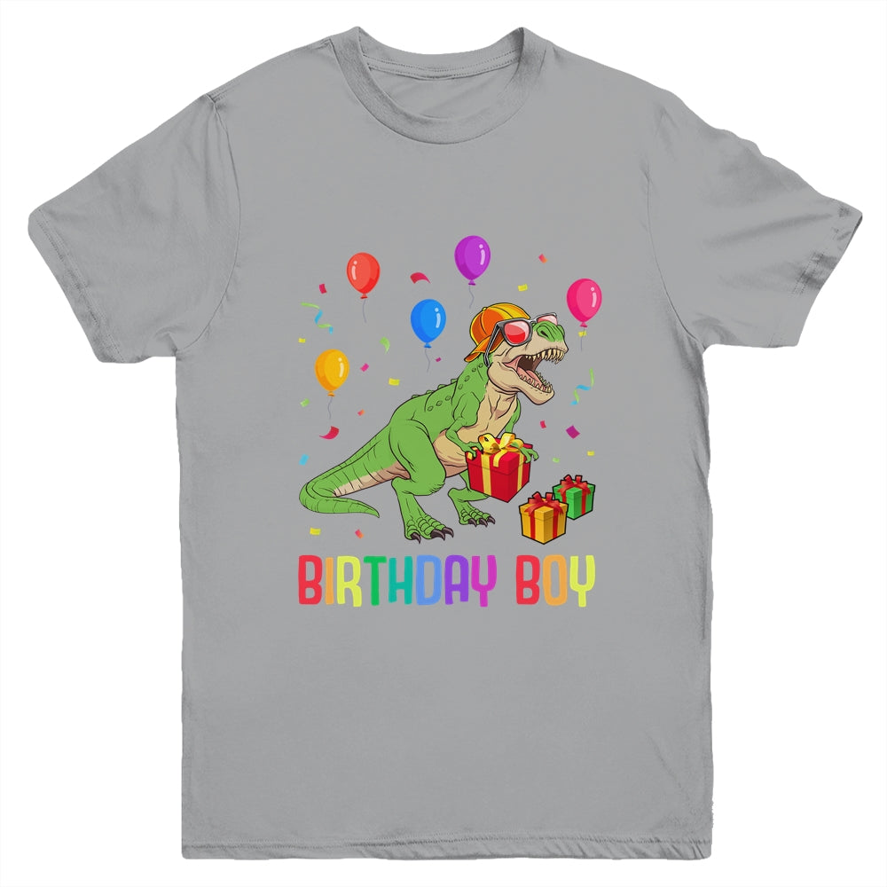 Birthday Boy Dino T Rex Dinosaur Boys Matching Family Youth Shirt | teecentury