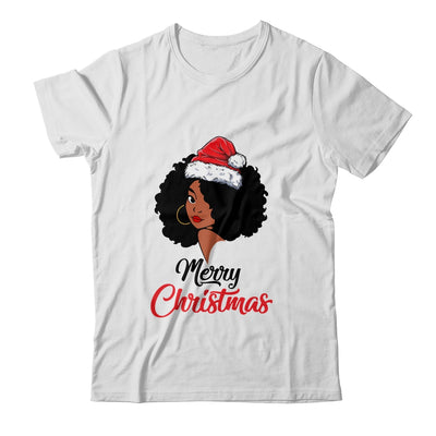 Black African American Santa Xmas Christmas Melanin Women T-Shirt & Sweatshirt | Teecentury.com