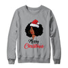 Black African American Santa Xmas Christmas Melanin Women T-Shirt & Sweatshirt | Teecentury.com