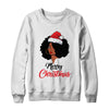 Black African American Santa Xmas Christmas Melanin Women T-Shirt & Sweatshirt | Teecentury.com