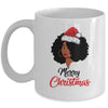 Black African American Santa Xmas Christmas Melanin Women Mug Coffee Mug | Teecentury.com