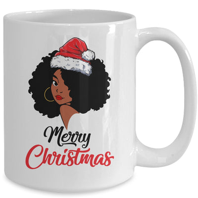 Black African American Santa Xmas Christmas Melanin Women Mug Coffee Mug | Teecentury.com