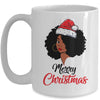 Black African American Santa Xmas Christmas Melanin Women Mug Coffee Mug | Teecentury.com