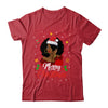 Black African Girl American Melanin Christmas Santa Hat Shirt & Sweatshirt | teecentury
