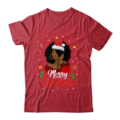 Black African Girl American Melanin Christmas Santa Hat Shirt & Sweatshirt | teecentury