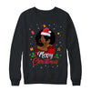 Black African Girl American Melanin Christmas Santa Hat Shirt & Sweatshirt | teecentury