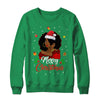 Black African Girl American Melanin Christmas Santa Hat Shirt & Sweatshirt | teecentury
