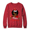 Black African Girl American Melanin Christmas Santa Hat Shirt & Sweatshirt | teecentury