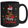 Black African Girl American Melanin Christmas Santa Hat Mug | teecentury