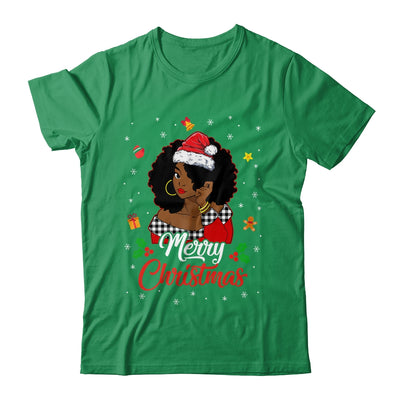 Black African Girl American Melanin Christmas Santa Hat Xmas Shirt & Sweatshirt | teecentury