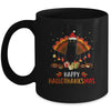Black Cat Halloween Thanksgiving Christmas Hallothanksmas Mug Coffee Mug | Teecentury.com