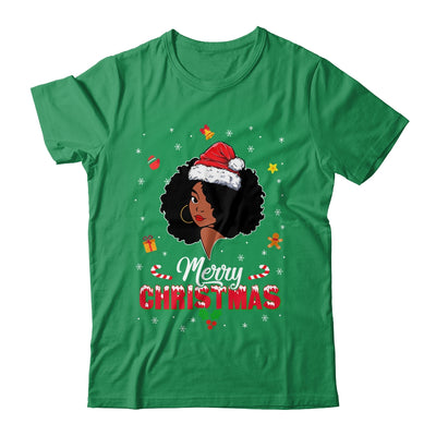 Black Girl Merry Christmas African American Woman Xmas Shirt & Sweatshirt | teecentury