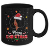 Black Girl Merry Christmas African American Woman Xmas Mug | teecentury