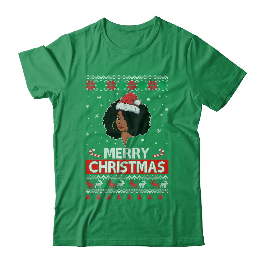 Black Girl Ugly Merry Christmas African American Woman Shirt & Sweatshirt | teecentury