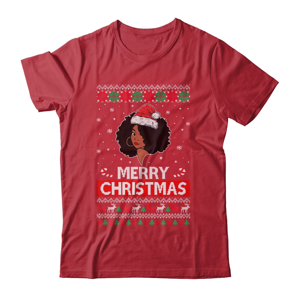 Black Girl Ugly Merry Christmas African American Woman Shirt & Sweatshirt | teecentury