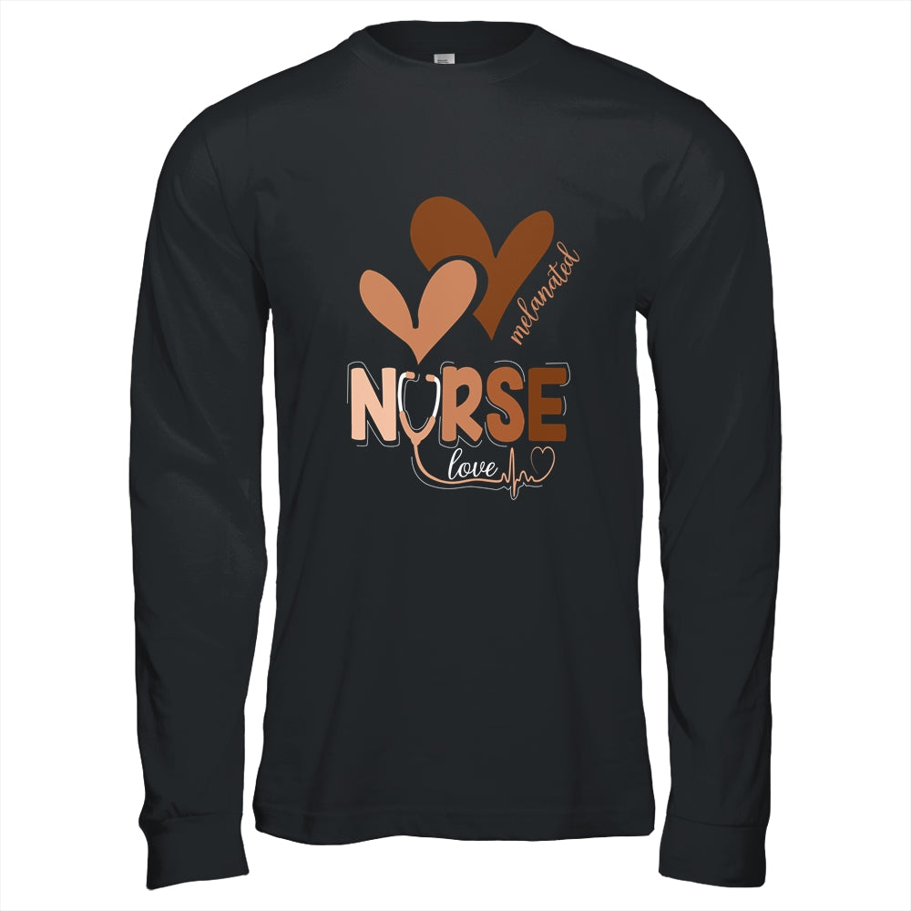 Black Nurse Melanated Woman Black History Month Nursing Crew Shirt & Hoodie | teecentury