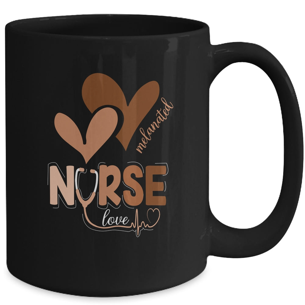 Black Nurse Melanated Woman Black History Month Nursing Crew Mug | teecentury
