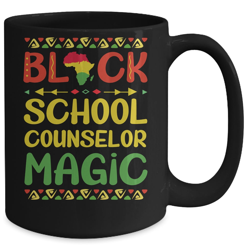 Black School Counselor Magic Black History Month Teacher Mug Coffee Mug | Teecentury.com