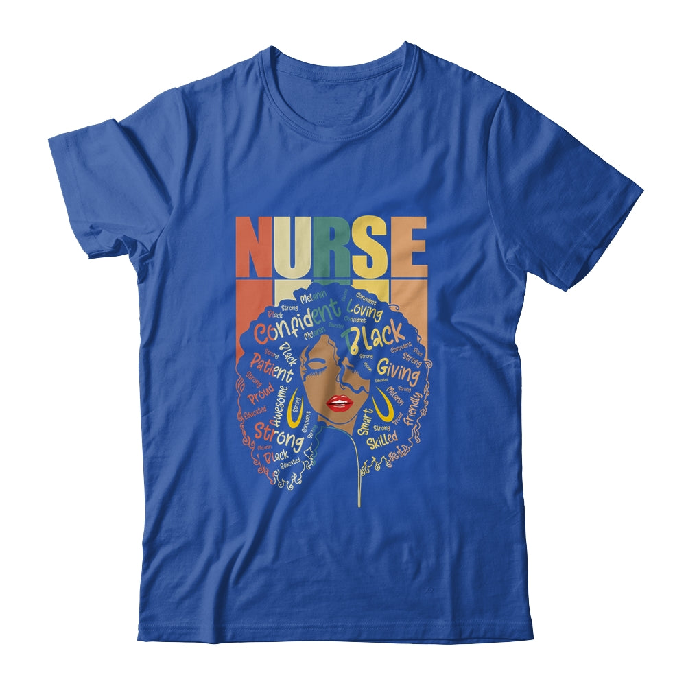 Black Woman Nurse Afro Retro Black History Month T-Shirt & Tank Top | Teecentury.com