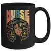 Black Woman Nurse Afro Retro Black History Month Mug Coffee Mug | Teecentury.com
