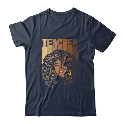 Black Woman Teacher Afro Retro Black History Month T-Shirt & Tank Top | Teecentury.com