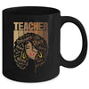 Black Woman Teacher Afro Retro Black History Month Mug Coffee Mug | Teecentury.com