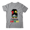 Black Women Messy Bun Hair Juneteenth Independence Day T-Shirt & Tank Top | Teecentury.com