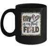 Bleached Leopard Baseball Mom My Heart Is On That Field Mug | teecentury