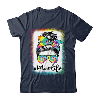 Bleached Messy Bun Mom Life Tie Dye Mother's Day Shirt & Tank Top | teecentury