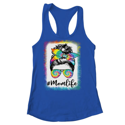 Bleached Messy Bun Mom Life Tie Dye Mother's Day Shirt & Tank Top | teecentury